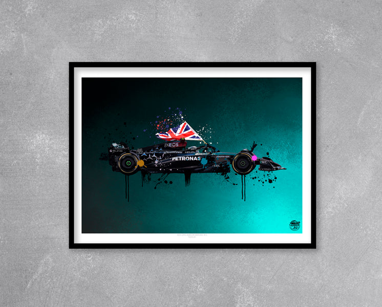 Lewis Hamilton 2024 Mercedes W15 F1 Print release