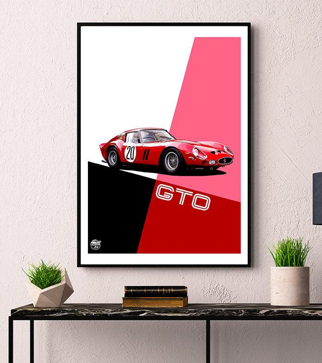 Ferrari 250 GTO Print - Various Sizes. Ferrari 250 GTO wall art ...