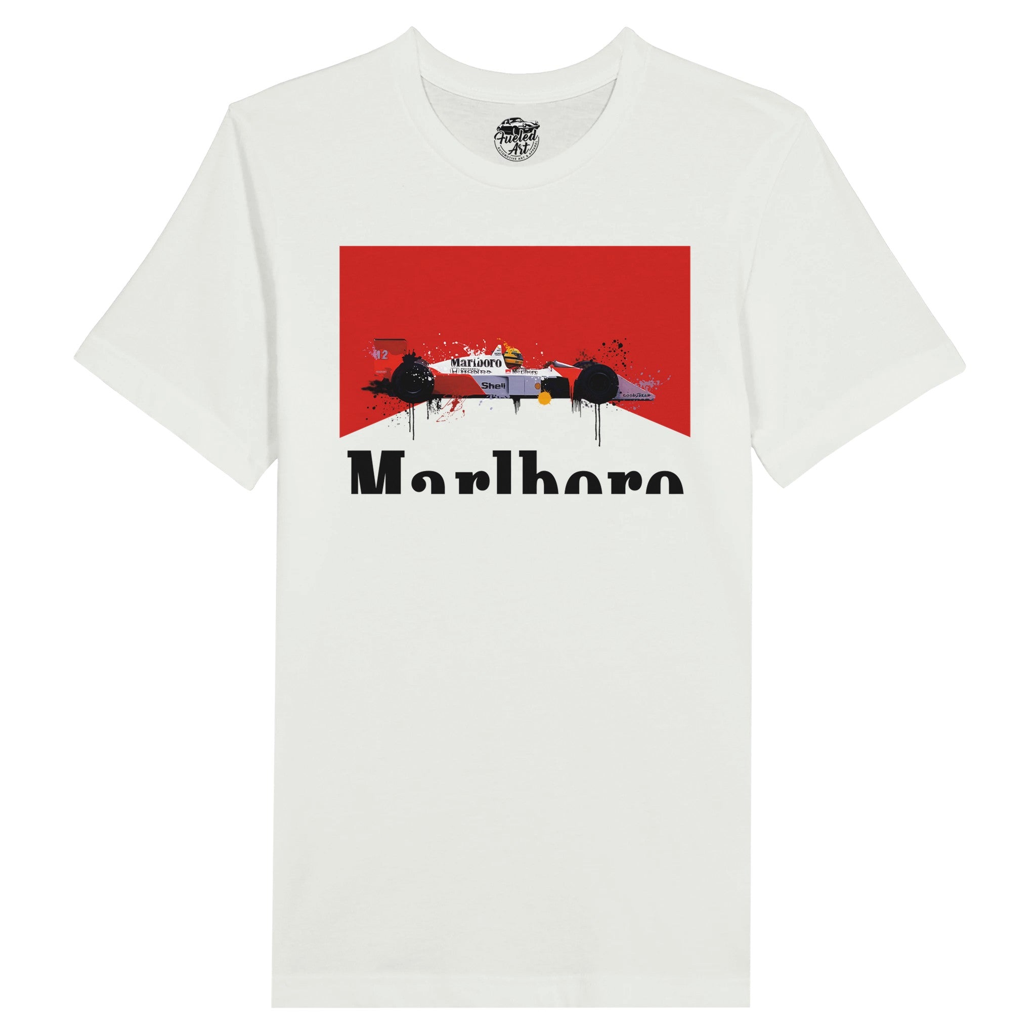 Ayrton Senna 1988 McLaren MP4/4 F1 - Premium Unisex Crewneck T-shirt - Fueled.art