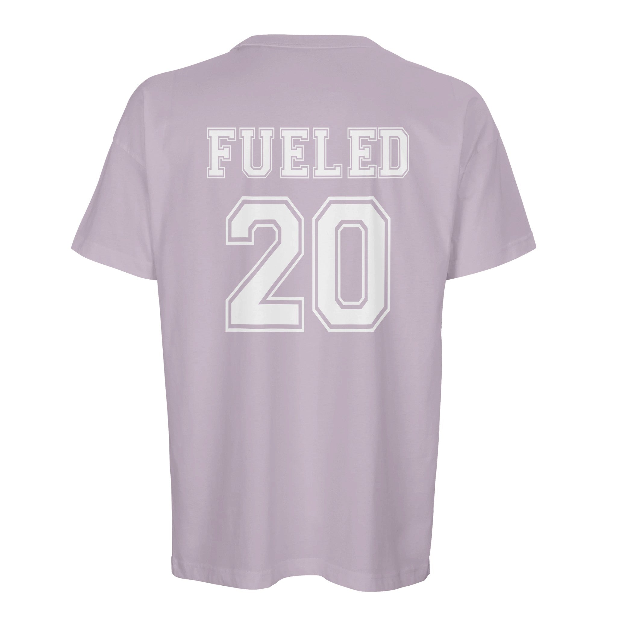 Fueled 20 Varsity Retro - Men's Oversized Lilac T-shirt - Fueled.art