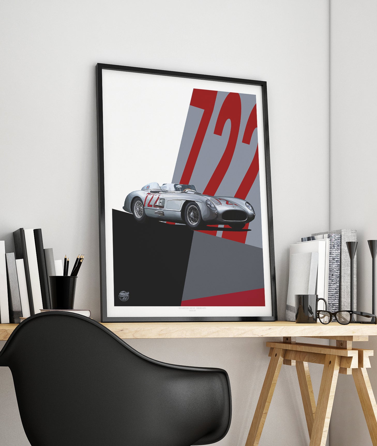 Mercedes-Benz 300 SLR Stirling Moss Print - Fueled.art