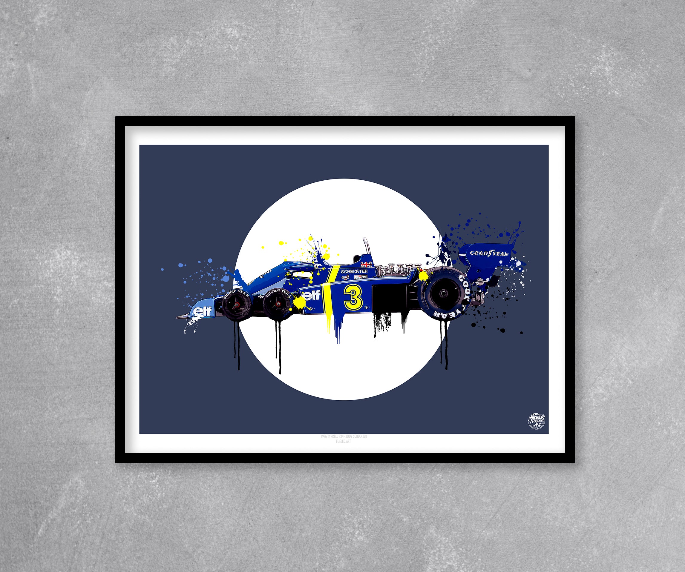 Tyrrell P34 Jody Scheckter 1976 F1 print - Fueled.art