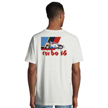 Load image into Gallery viewer, Peugeot 205 T16 - Men&#39;s Oversized Rear Print White T-shirt - Fueled.art
