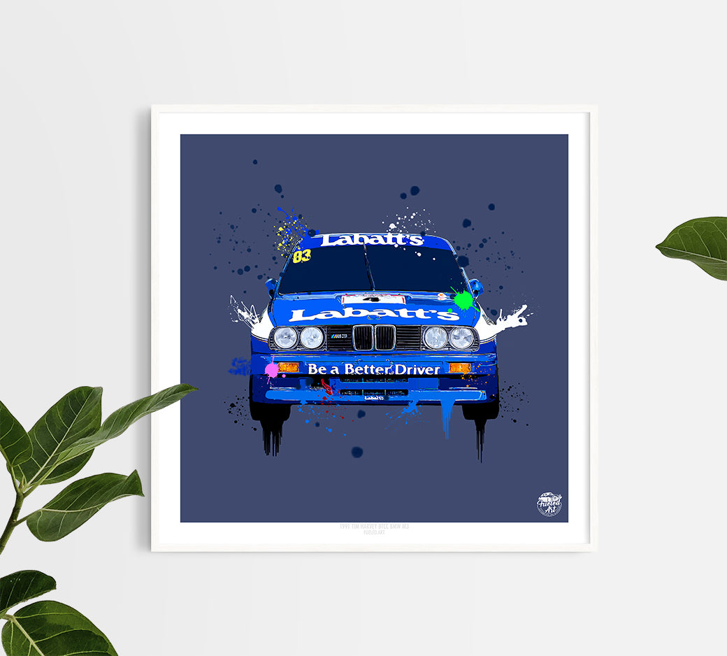 BMW E30 M3 Tim Harvey BTCC print - Fueled.art