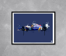 Load image into Gallery viewer, Ayrton Senna 1994 Williams FW16 F1 Print - Fueled.art
