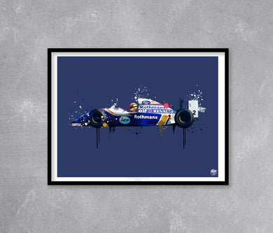 Ayrton Senna 1994 Williams FW16 F1 Print - Fueled.art