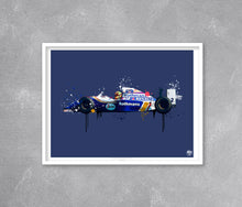 Load image into Gallery viewer, Ayrton Senna 1994 Williams FW16 F1 Print - Fueled.art
