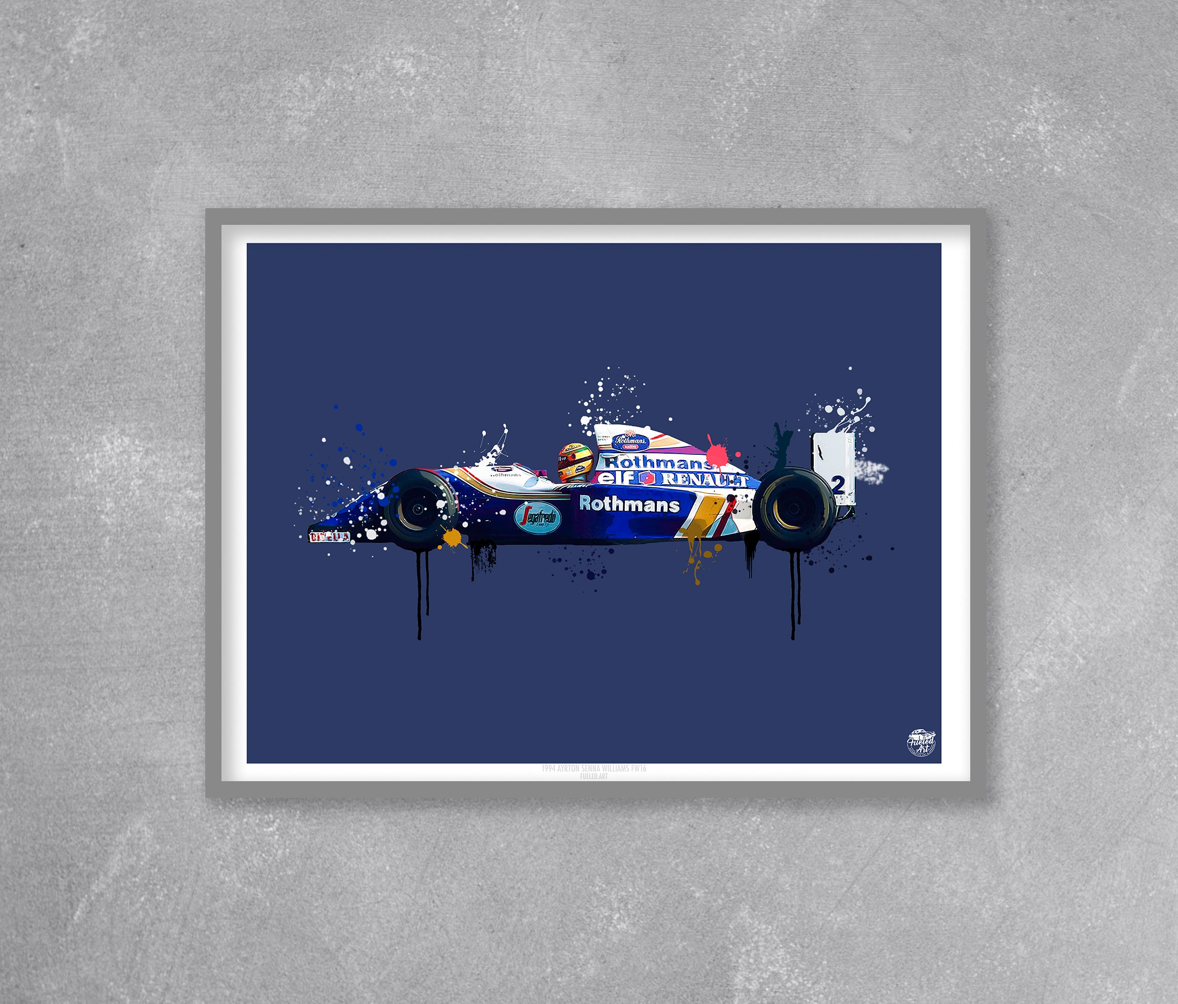 Ayrton Senna 1994 Williams FW16 F1 Print - Fueled.art