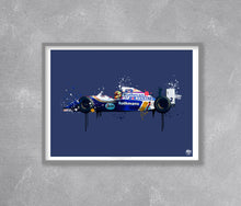 Load image into Gallery viewer, Ayrton Senna 1994 Williams FW16 F1 Print - Fueled.art
