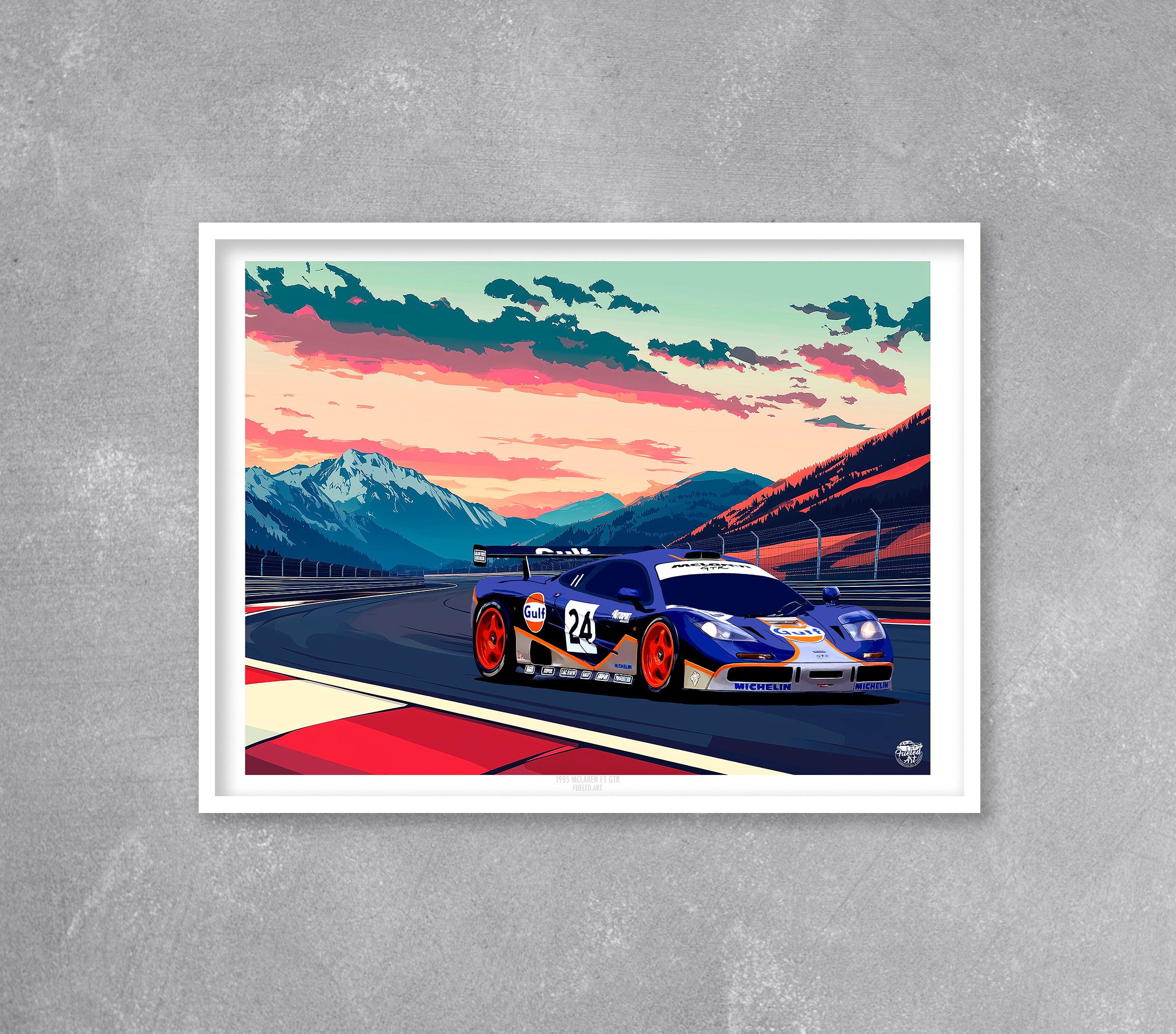 McLaren F1 GTR print - Fueled.art