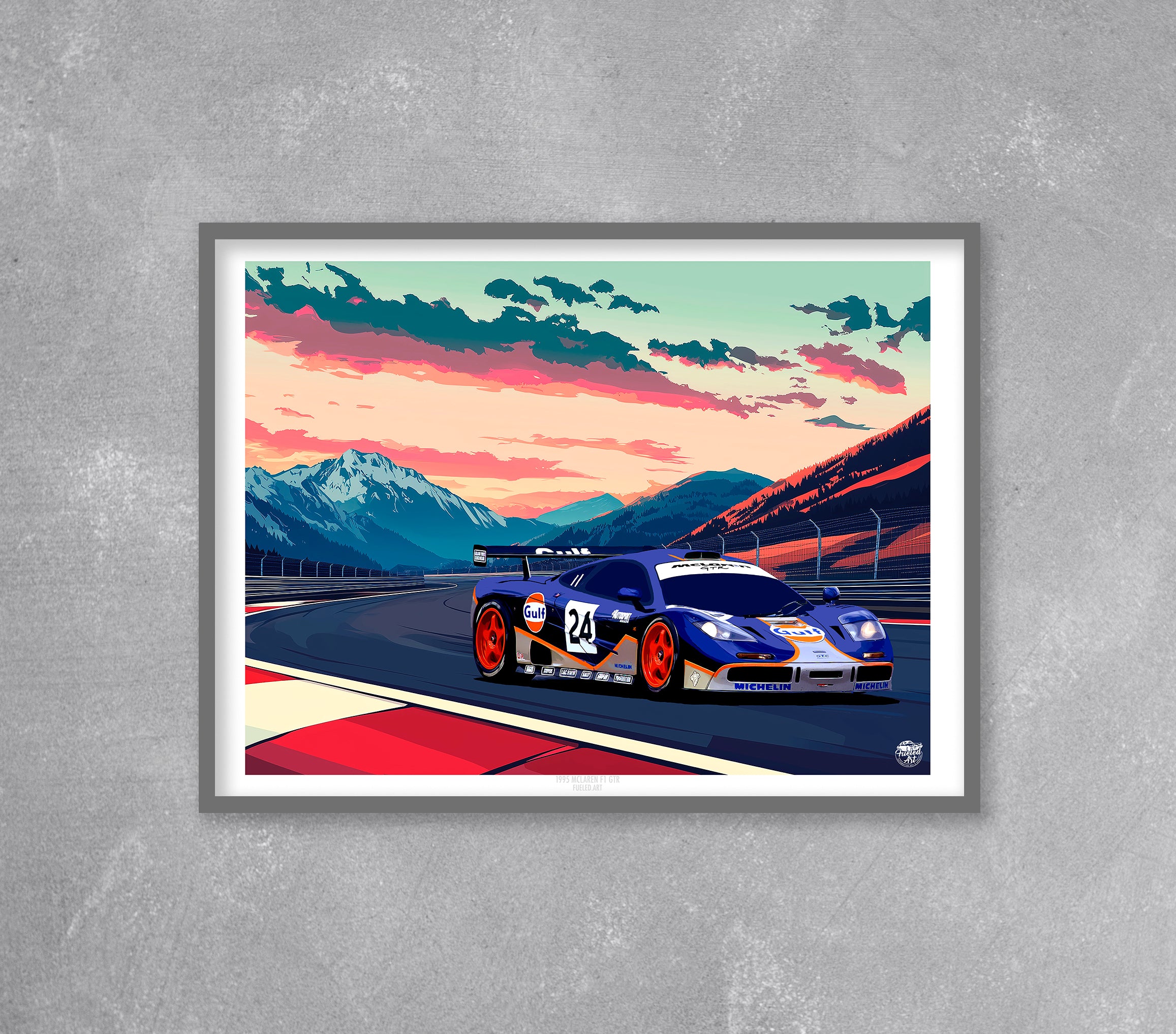 McLaren F1 GTR print - Fueled.art