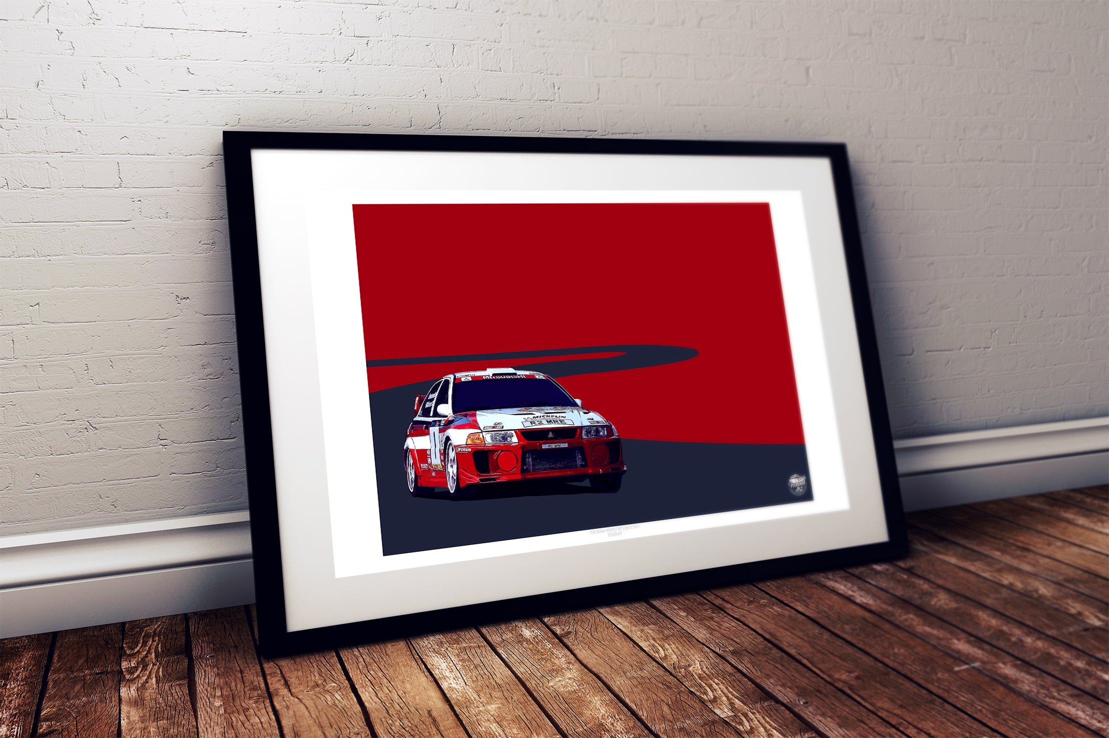 1998 Mitsubishi Evo V - Tommi Mäkinen WRC Print - Fueled.art