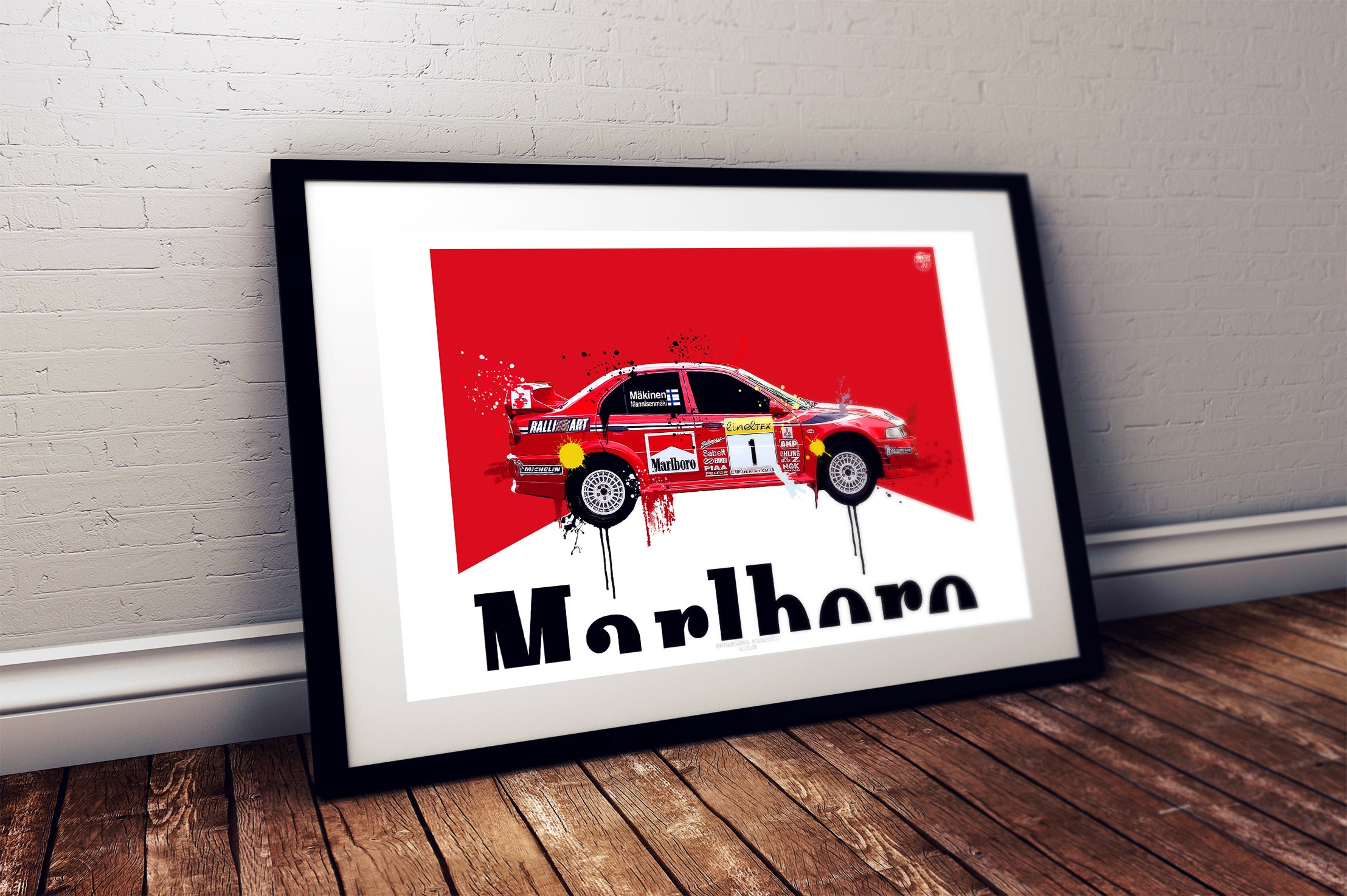 1999 Mitsubishi Evo VI - Tommi Mäkinen WRC Print - Fueled.art