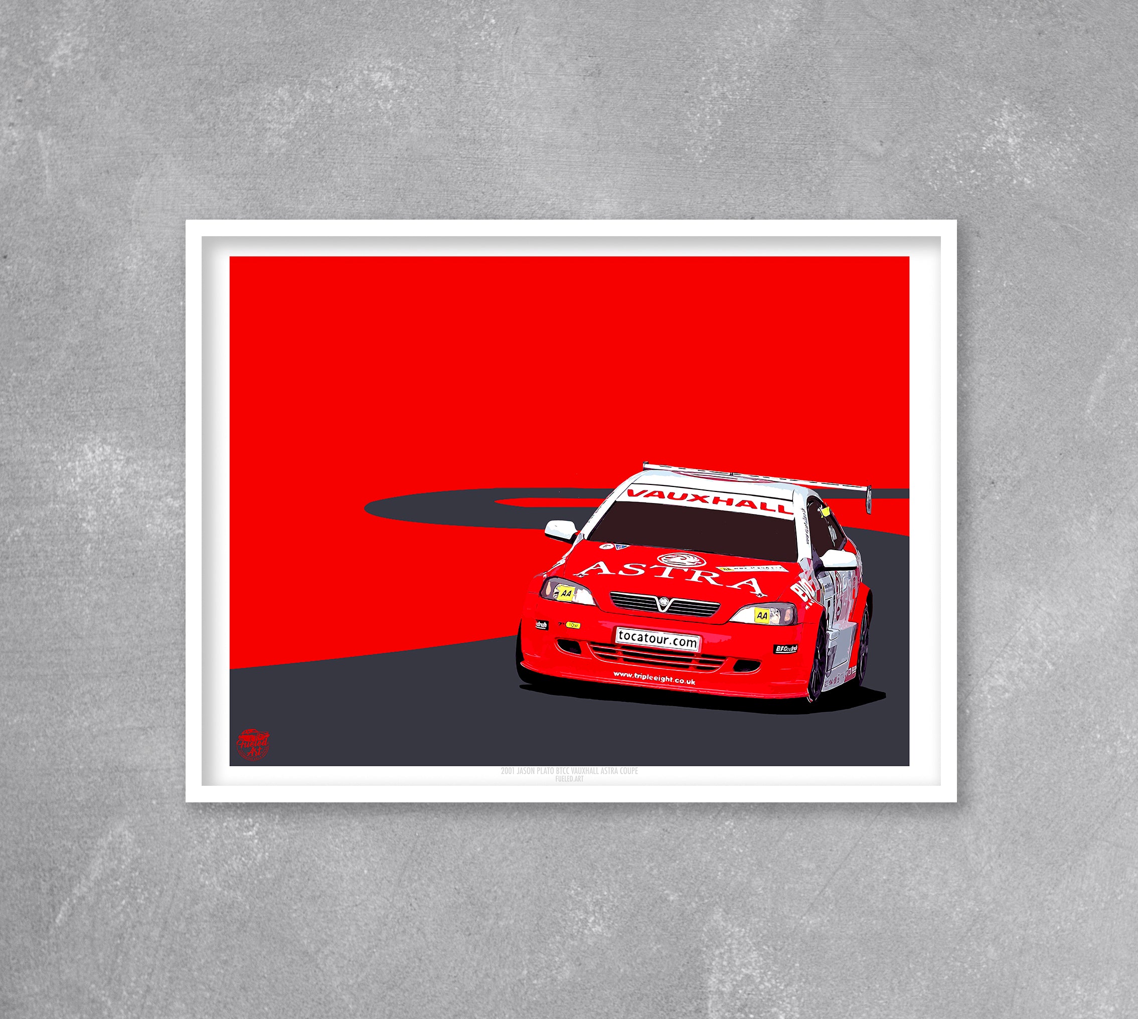 Jason Plato 2001 Vauxhall Astra Coupe BTCC Print - Fueled.art