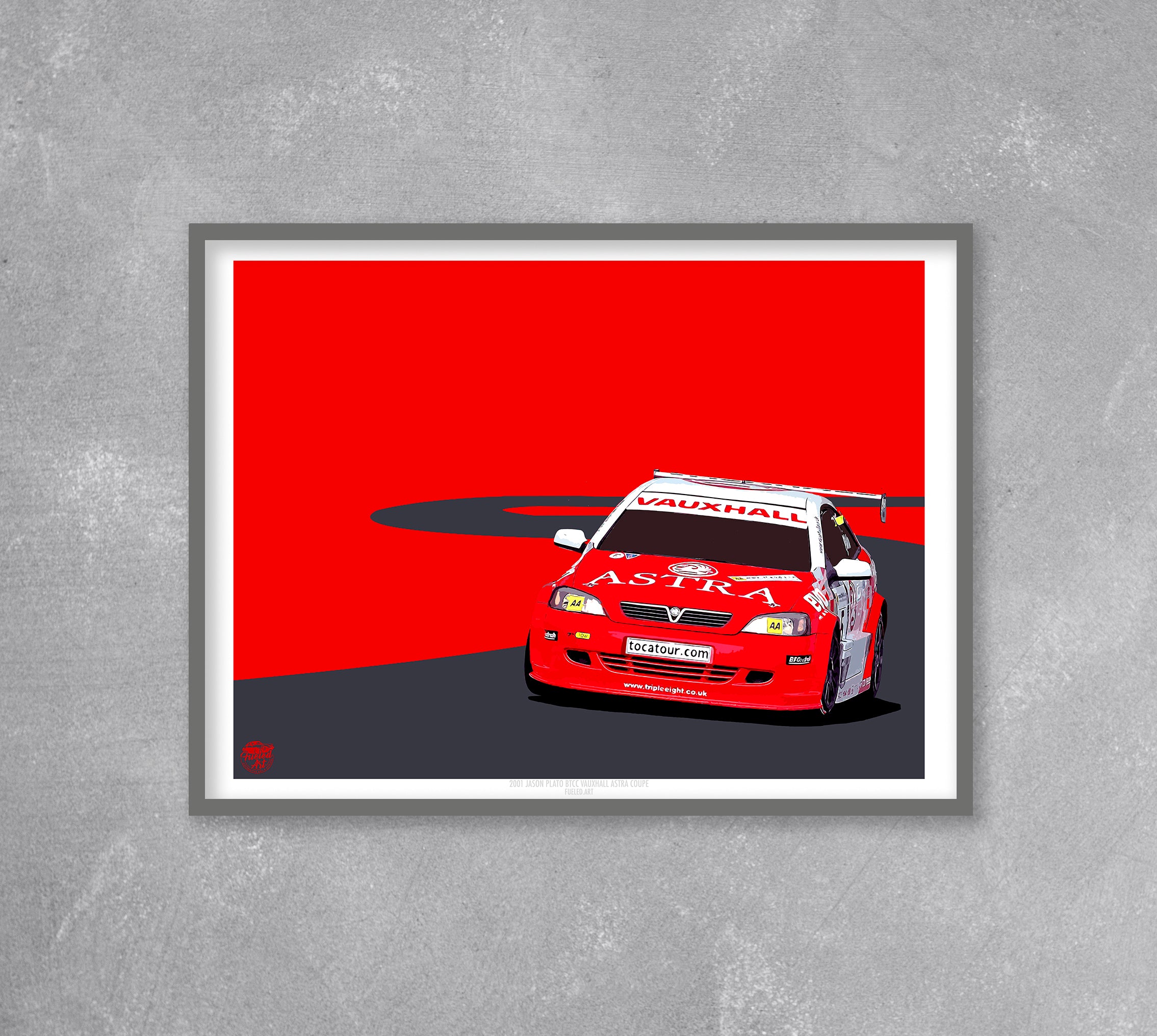 Jason Plato 2001 Vauxhall Astra Coupe BTCC Print - Fueled.art