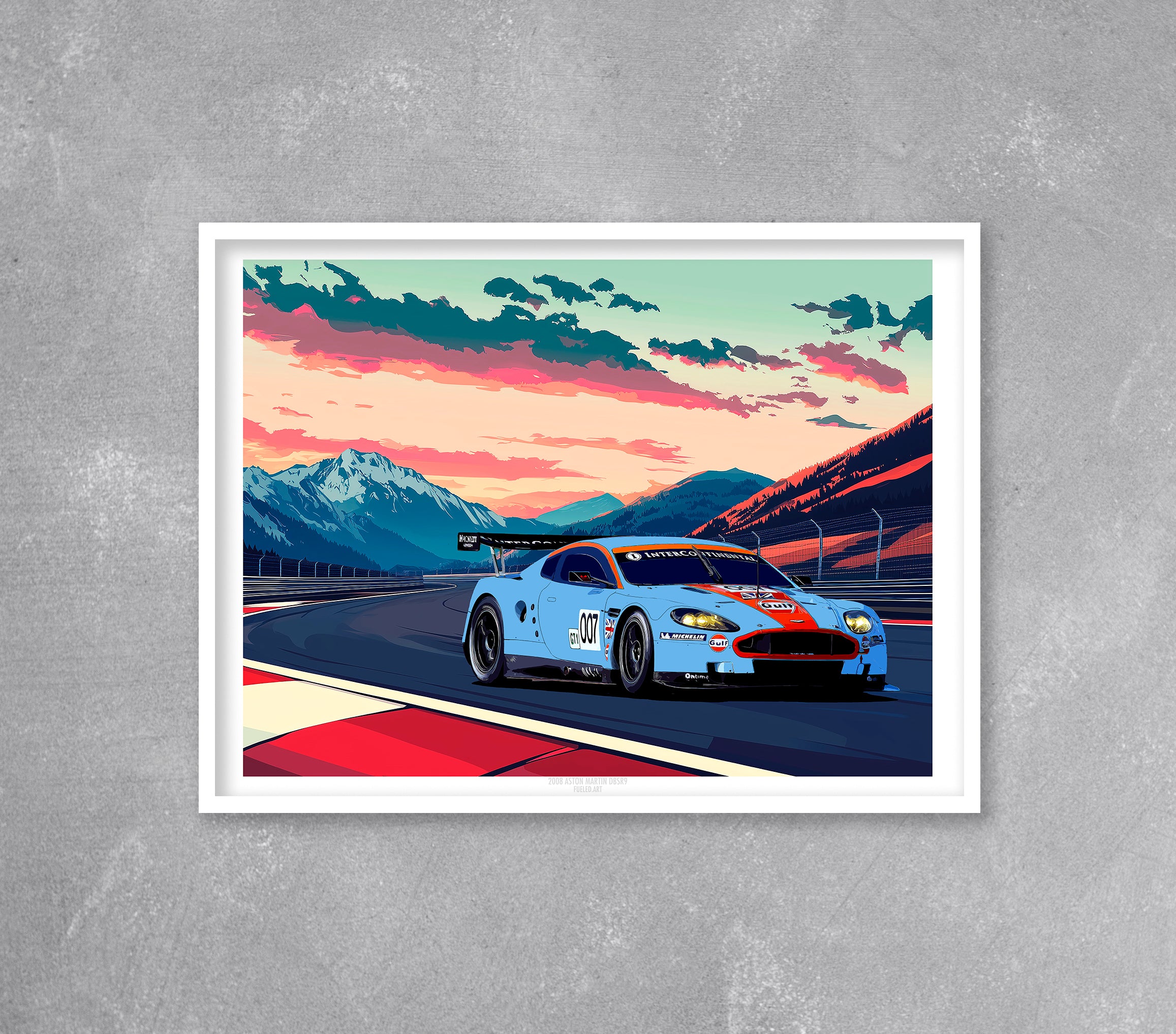 Aston Martin DBR9 print - Fueled.art