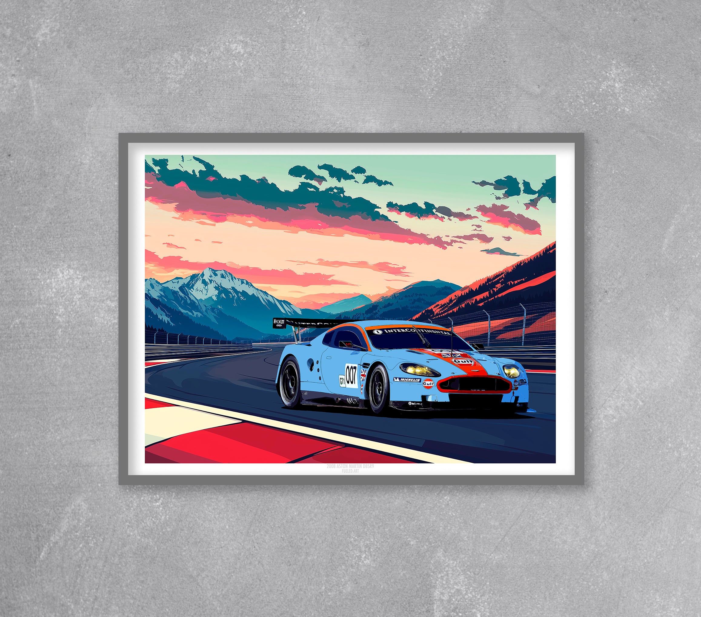 Aston Martin DBR9 print - Fueled.art