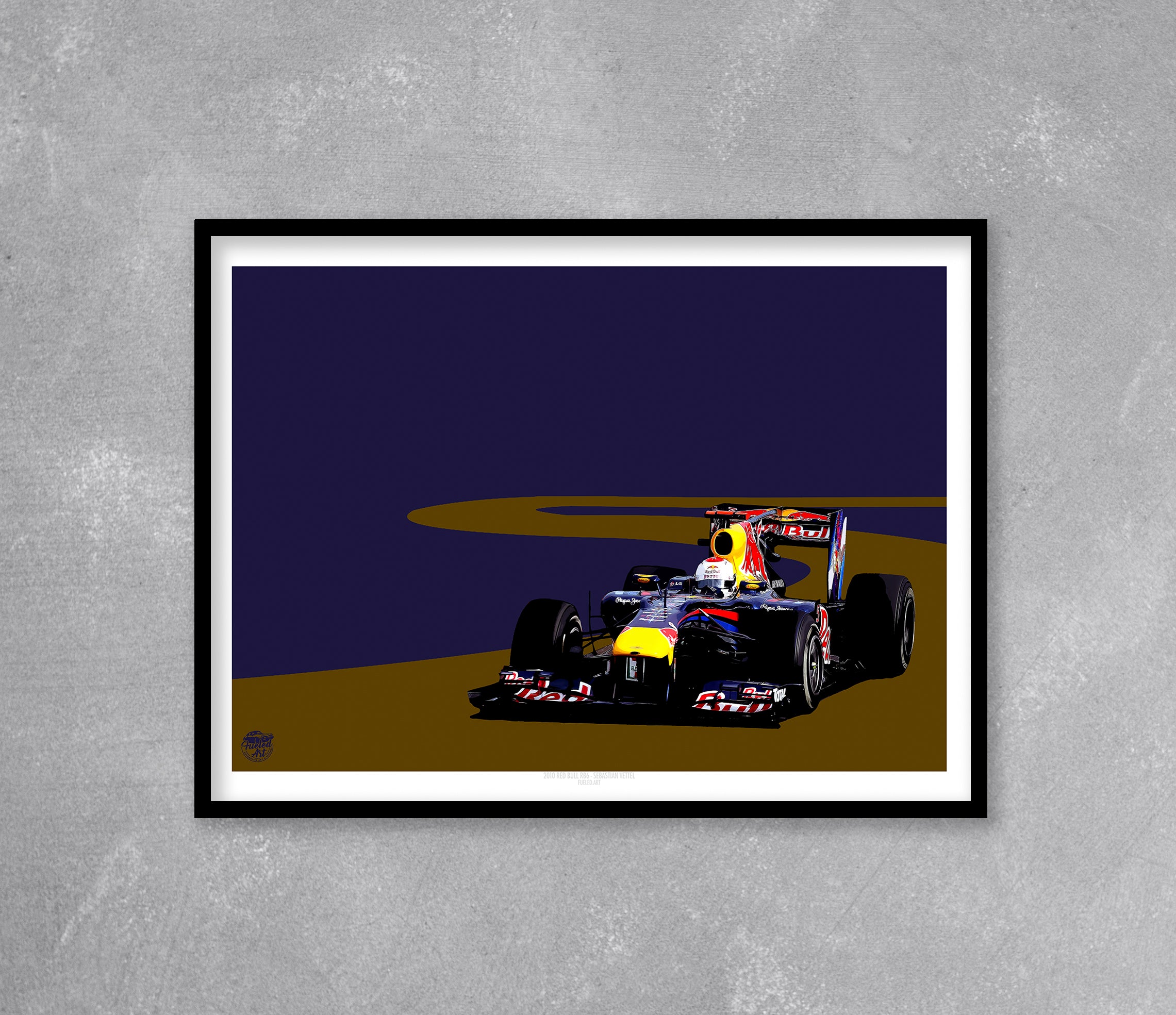 Sebastian Vettel 2010 Red Bull RB6 F1 Print - Fueled.art