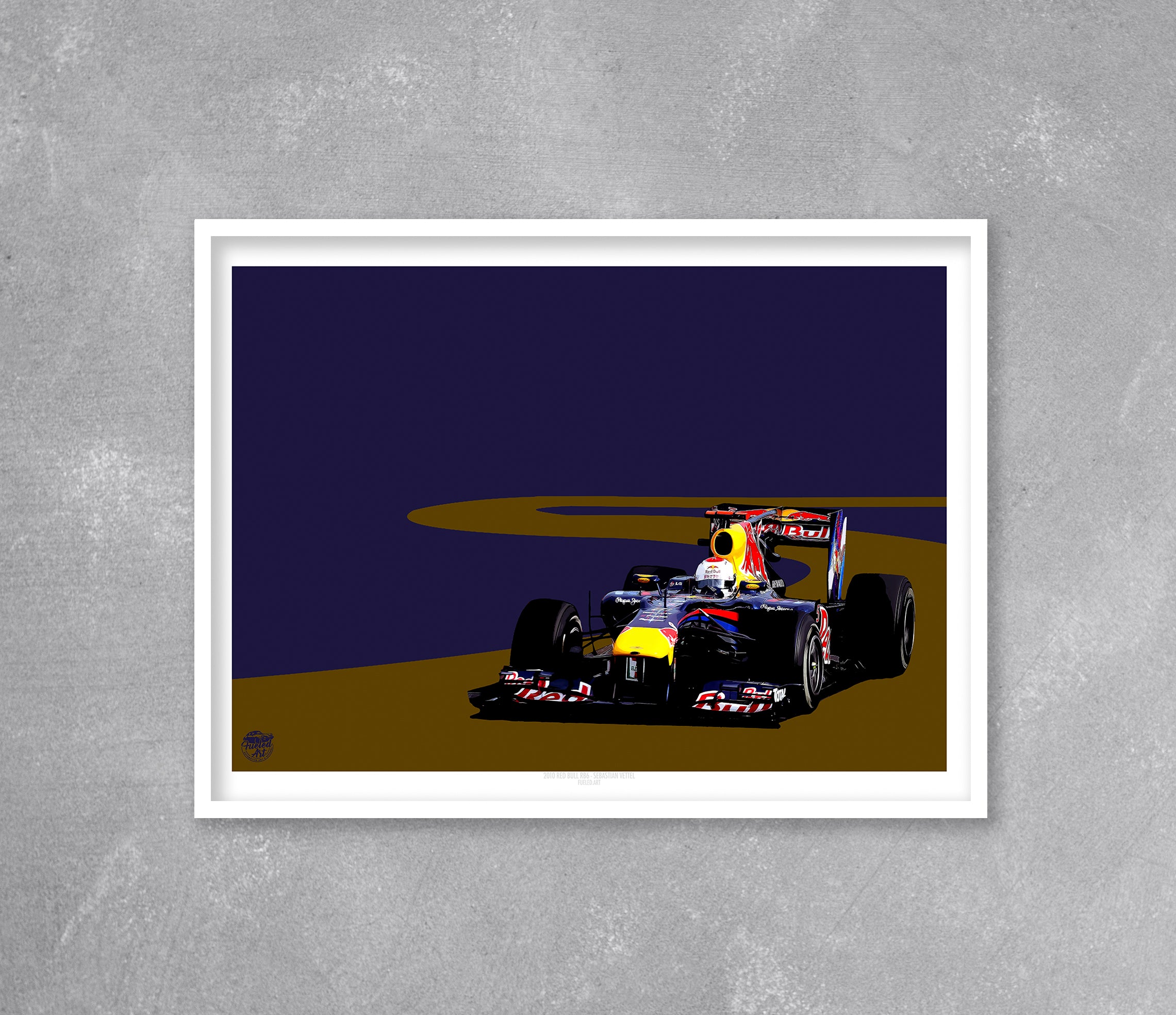 Sebastian Vettel 2010 Red Bull RB6 F1 Print - Fueled.art