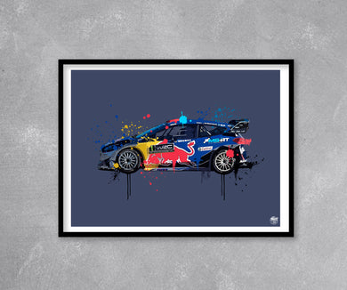 2017 Ford Fiesta WRC Sébastien Ogier Print - Fueled.art