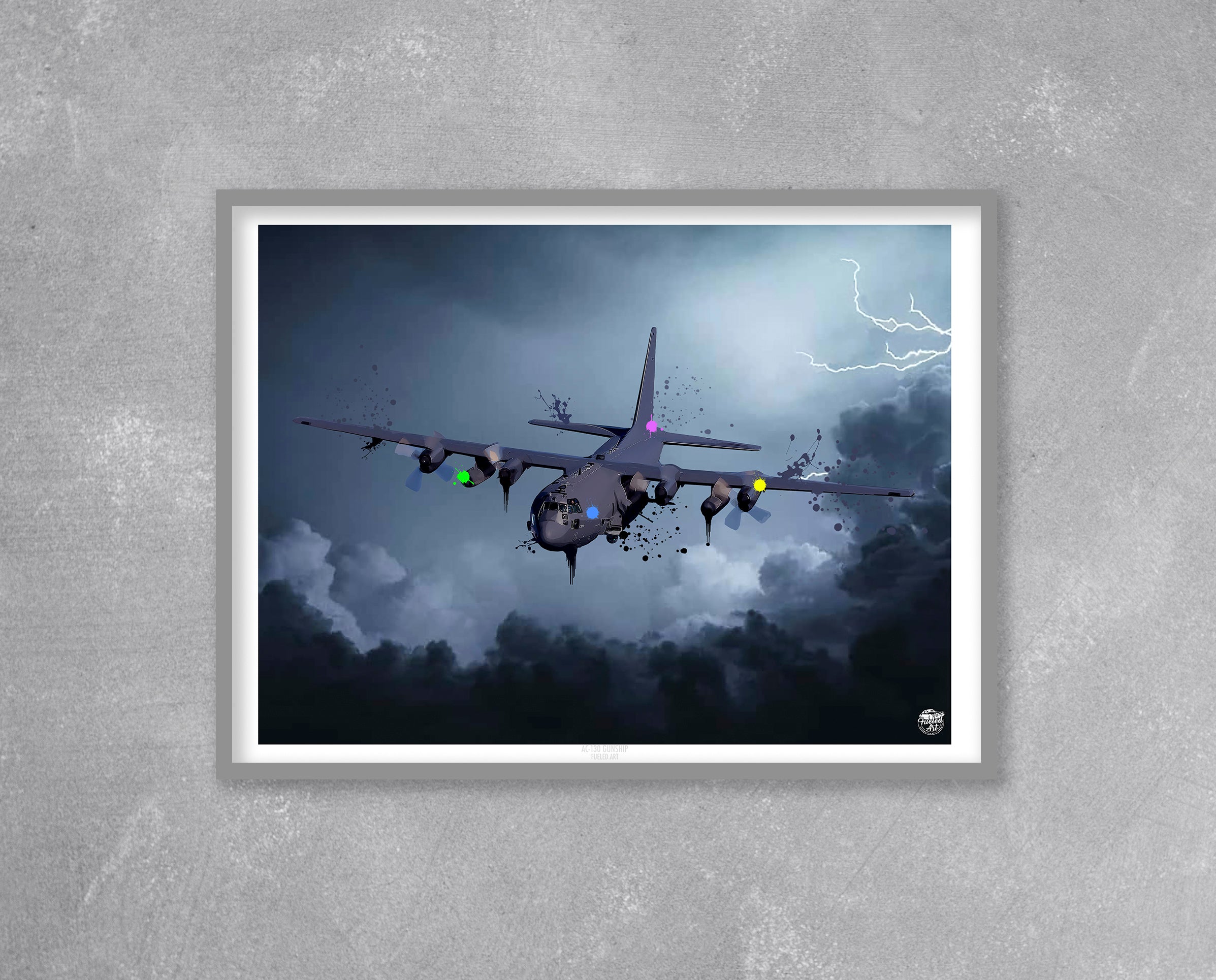 AC-130 Gunship Print - Fueled.art