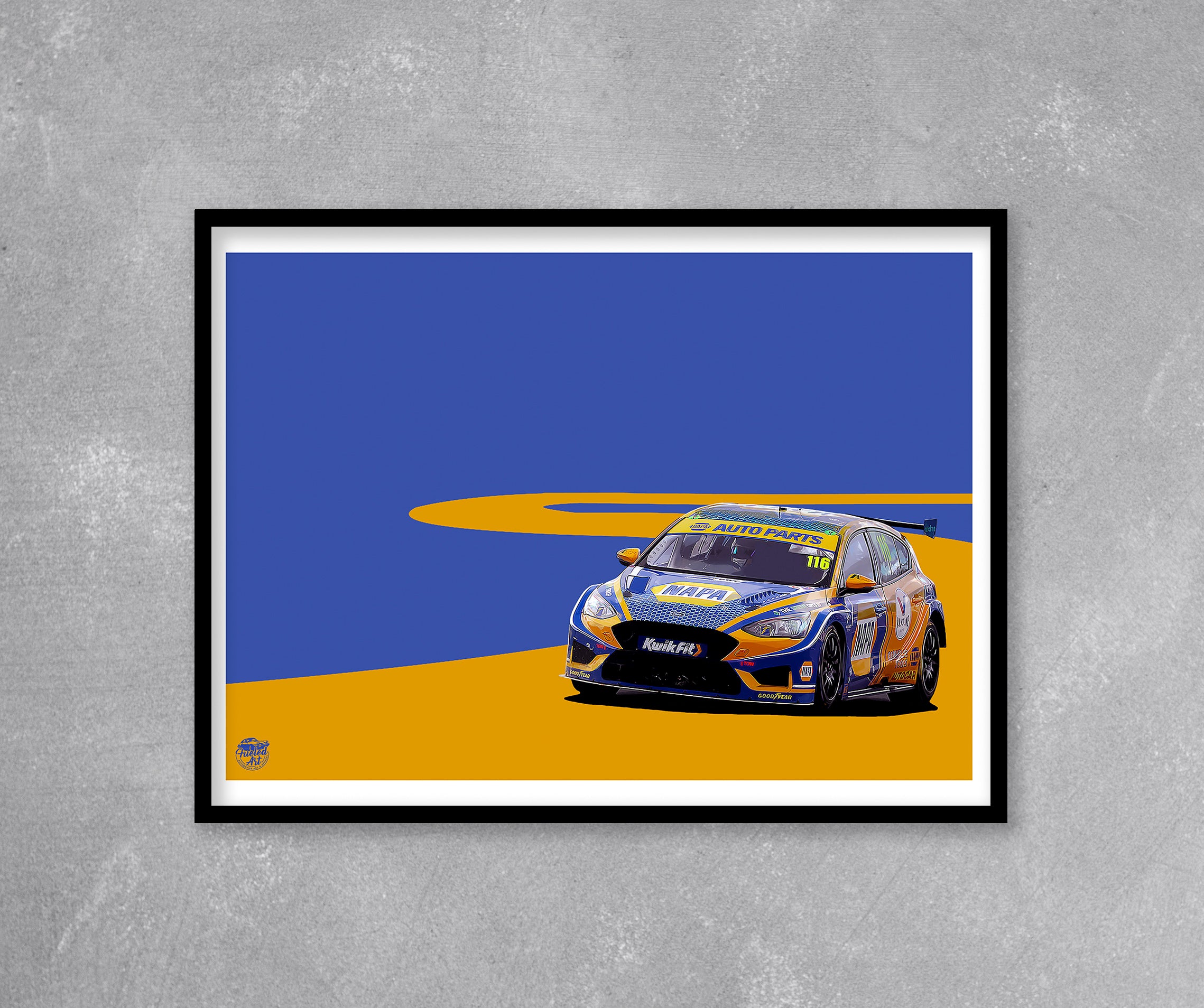 Ash Sutton 2023 Ford Focus ST BTCC Print - Fueled.art