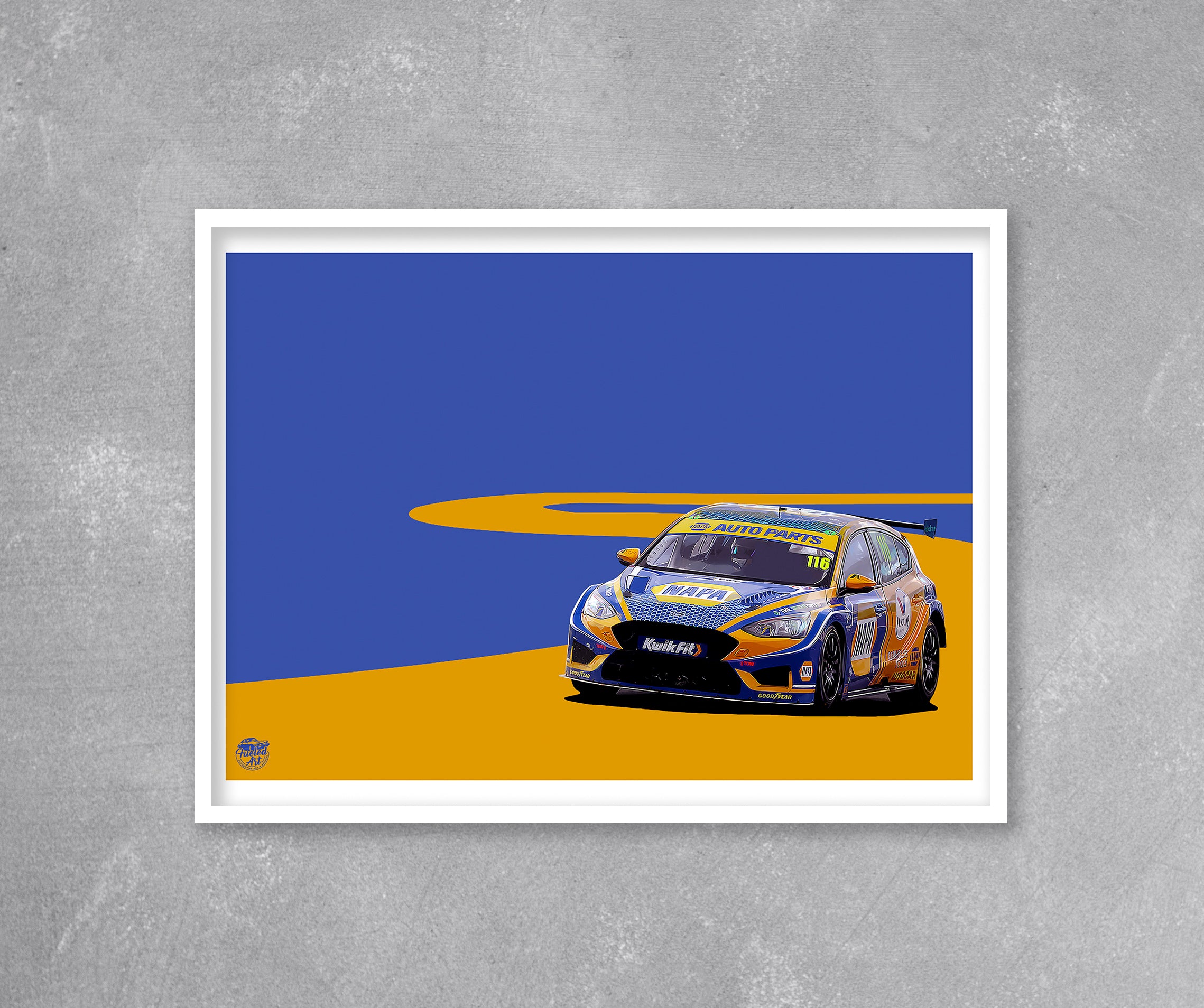 Ash Sutton 2023 Ford Focus ST BTCC Print - Fueled.art