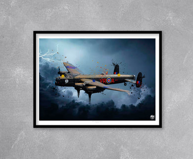 Avro Lancaster Bomber Print - Fueled.art