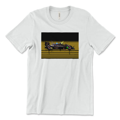 Ayrton Senna 1985 Lotus 97T F1 - Premium Unisex Crewneck Black T-shirt - Fueled.art