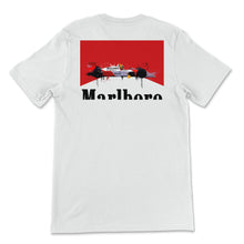 Lade das Bild in den Galerie-Viewer, Ayrton Senna 1988 McLaren MP4/4 F1 - Premium Unisex Crewneck Rear Print T-shirt - Fueled.art
