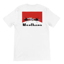 Lade das Bild in den Galerie-Viewer, Ayrton Senna 1988 McLaren MP4/4 F1 - Premium Unisex Crewneck Rear Print T-shirt - Fueled.art
