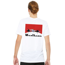 Load image into Gallery viewer, Ayrton Senna 1988 McLaren MP4/4 F1 - Premium Unisex Crewneck Rear Print T-shirt - Fueled.art
