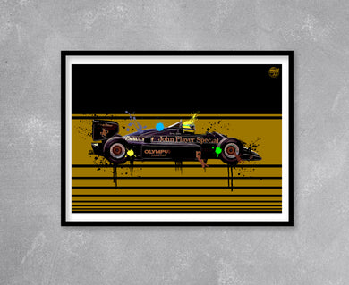 Ayrton Senna 1985 Lotus 97T F1 Print - Fueled.art