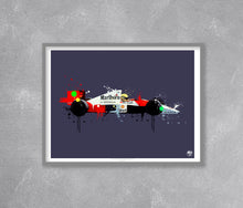 Load image into Gallery viewer, Ayrton Senna 1990 McLaren MP4/5B F1 Print - Fueled.art
