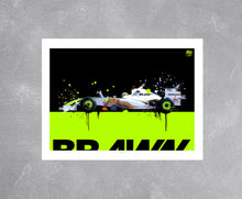 Load image into Gallery viewer, Jenson Button 2009 Brawn BGP001 F1 Print - Fueled.art
