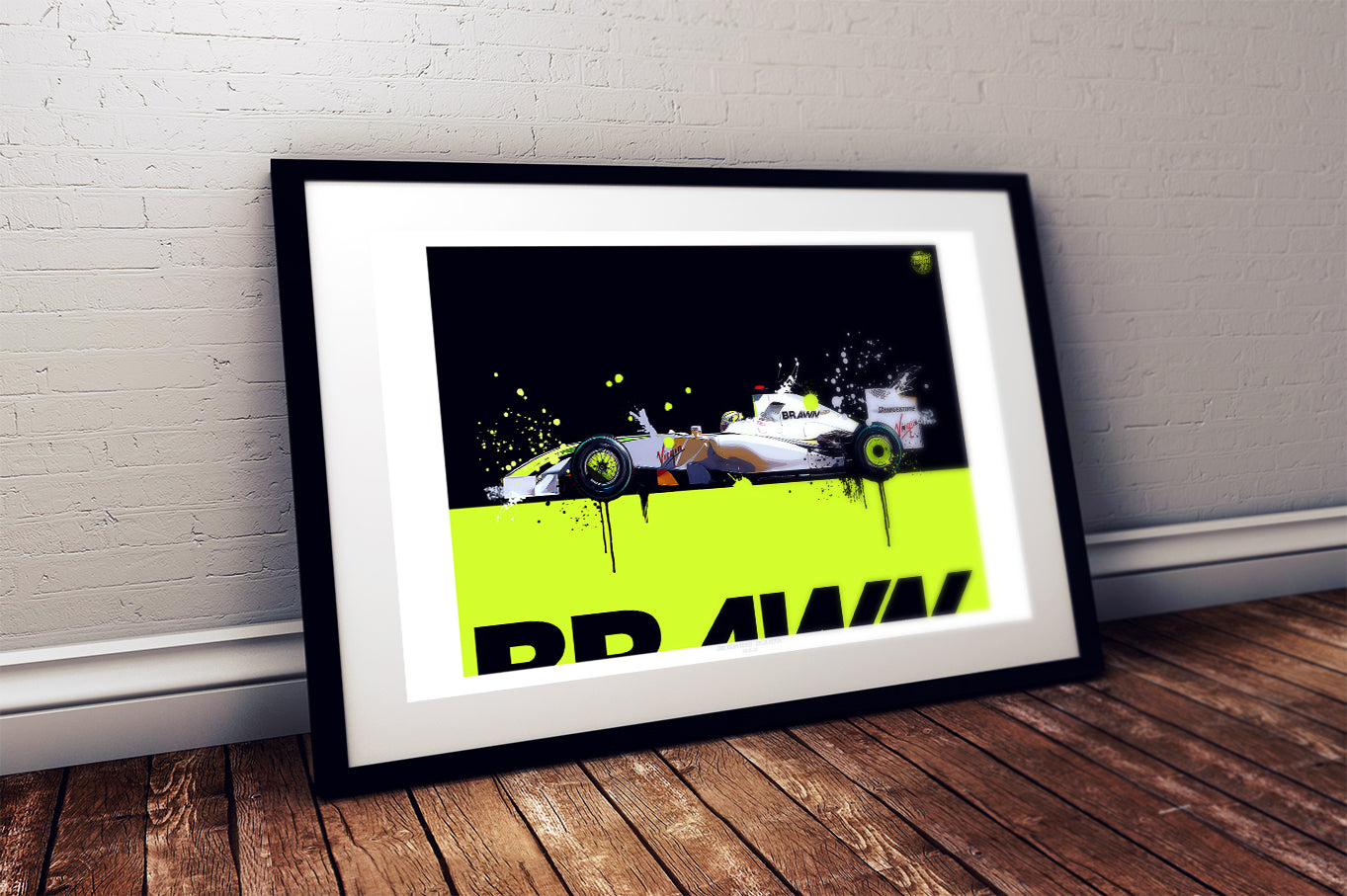 Jenson Button 2009 Brawn BGP001 F1 Print - Fueled.art