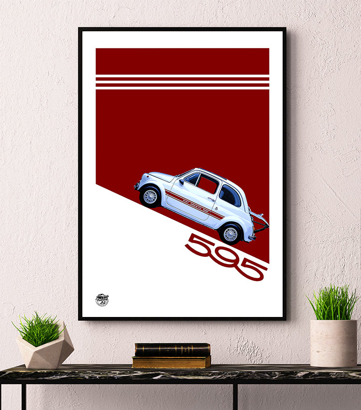 Fiat 595 Abarth print - Fueled.art