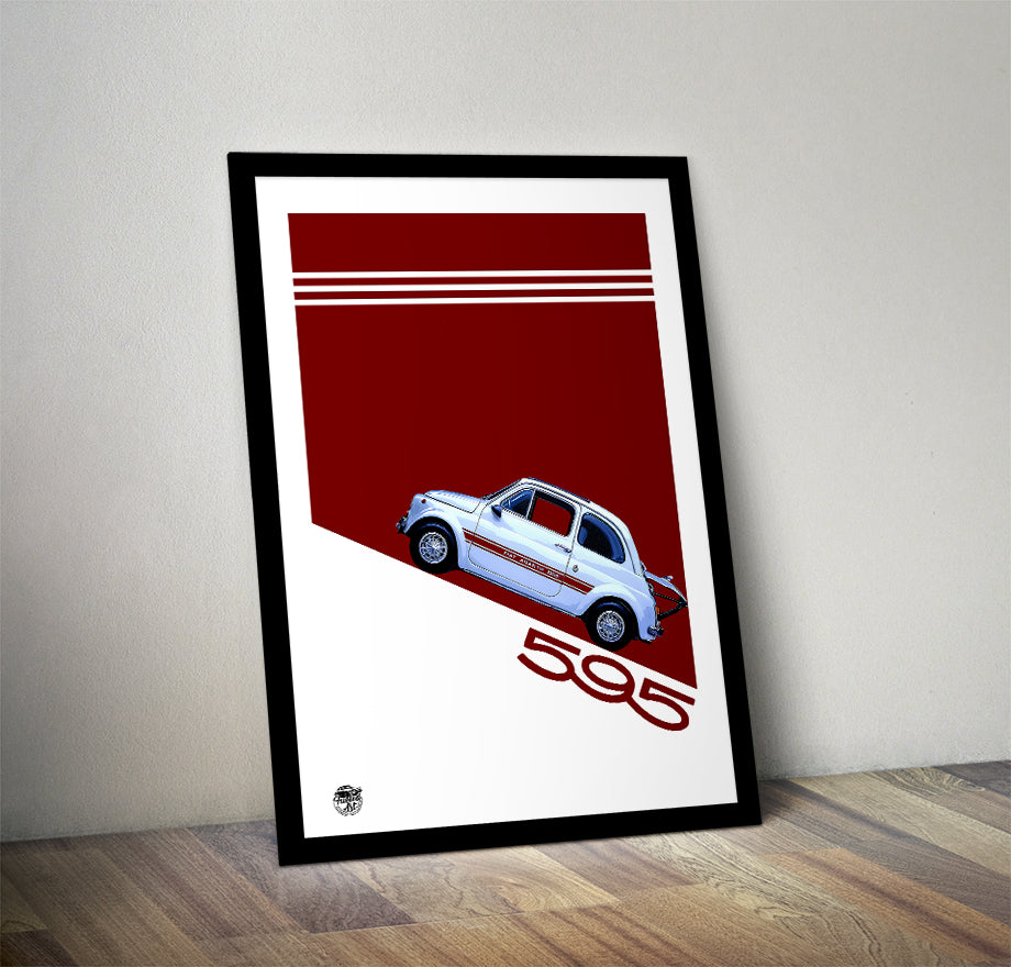 Fiat 595 Abarth print - Fueled.art