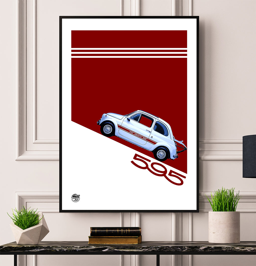 Fiat 595 Abarth print - Fueled.art