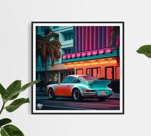 Load image into Gallery viewer, Classic Porsche 911 Miami print - Fueled.art
