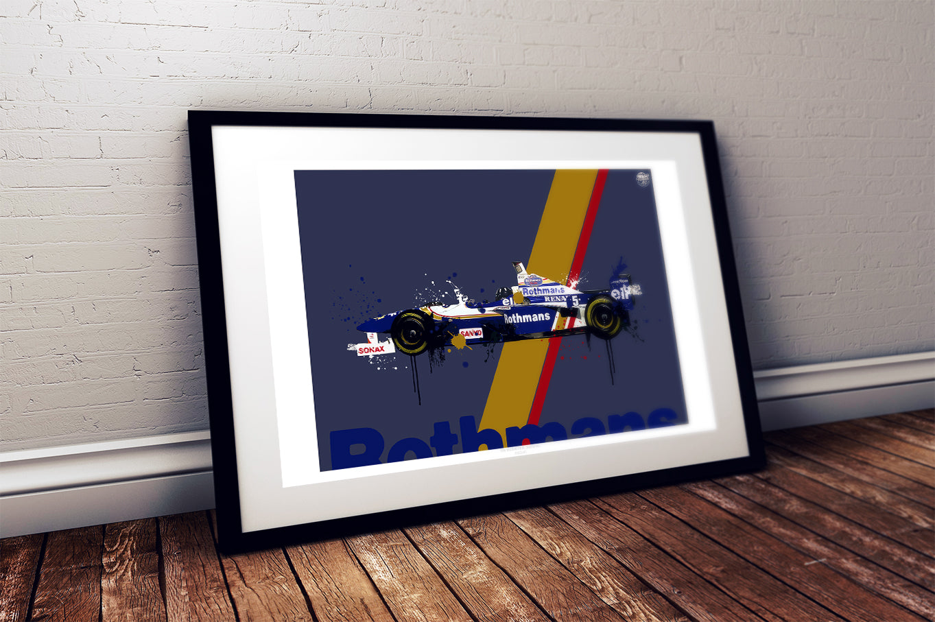 Damon Hill 1996 Williams FW18 F1 Print - Fueled.art