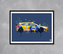 Load image into Gallery viewer, Dan Rowbottom 2023 Ford Focus ST BTCC Print - Fueled.art
