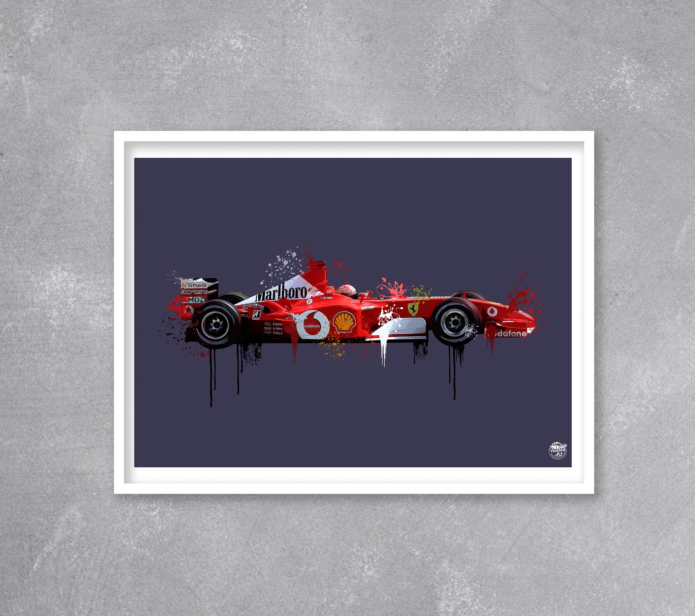 Michael Schumacher F2002 Ferrari F1 print - Fueled.art