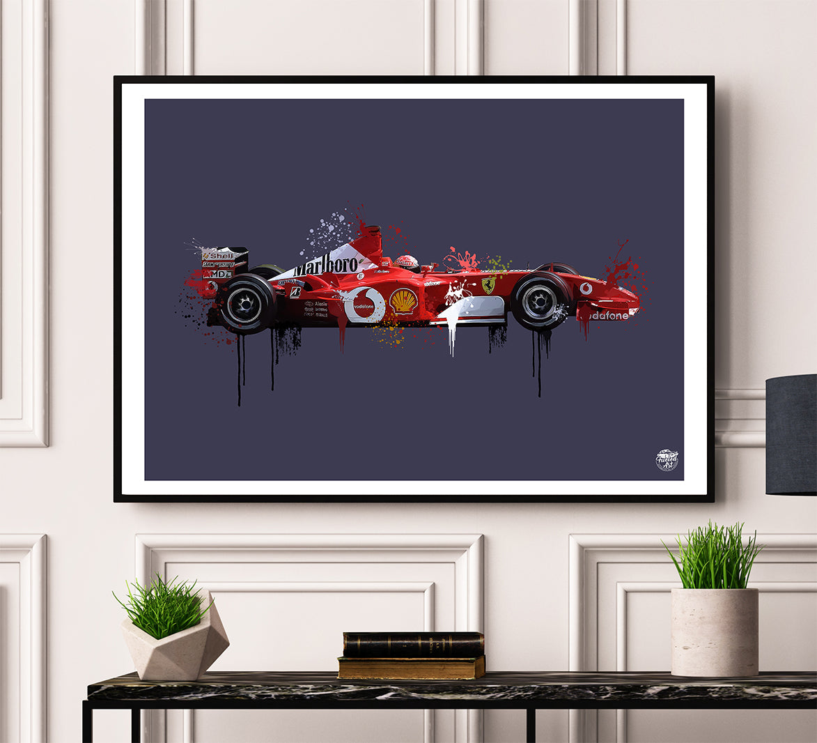 Michael Schumacher F2002 Ferrari F1 print - Fueled.art