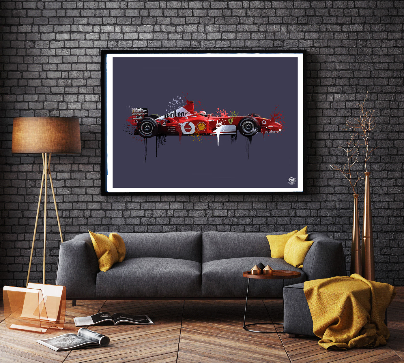 Michael Schumacher F2002 Ferrari F1 print - Fueled.art