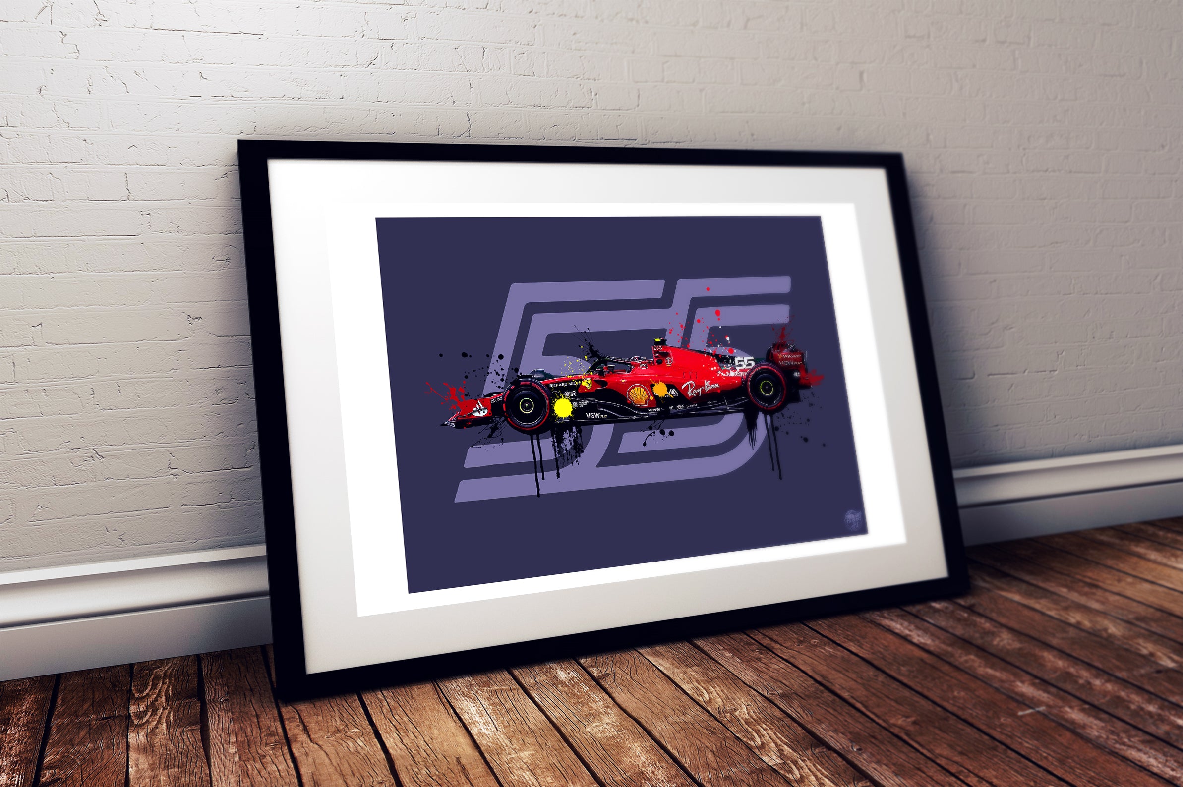 Carlos Sainz 2023 Ferrari F1 print - Fueled.art