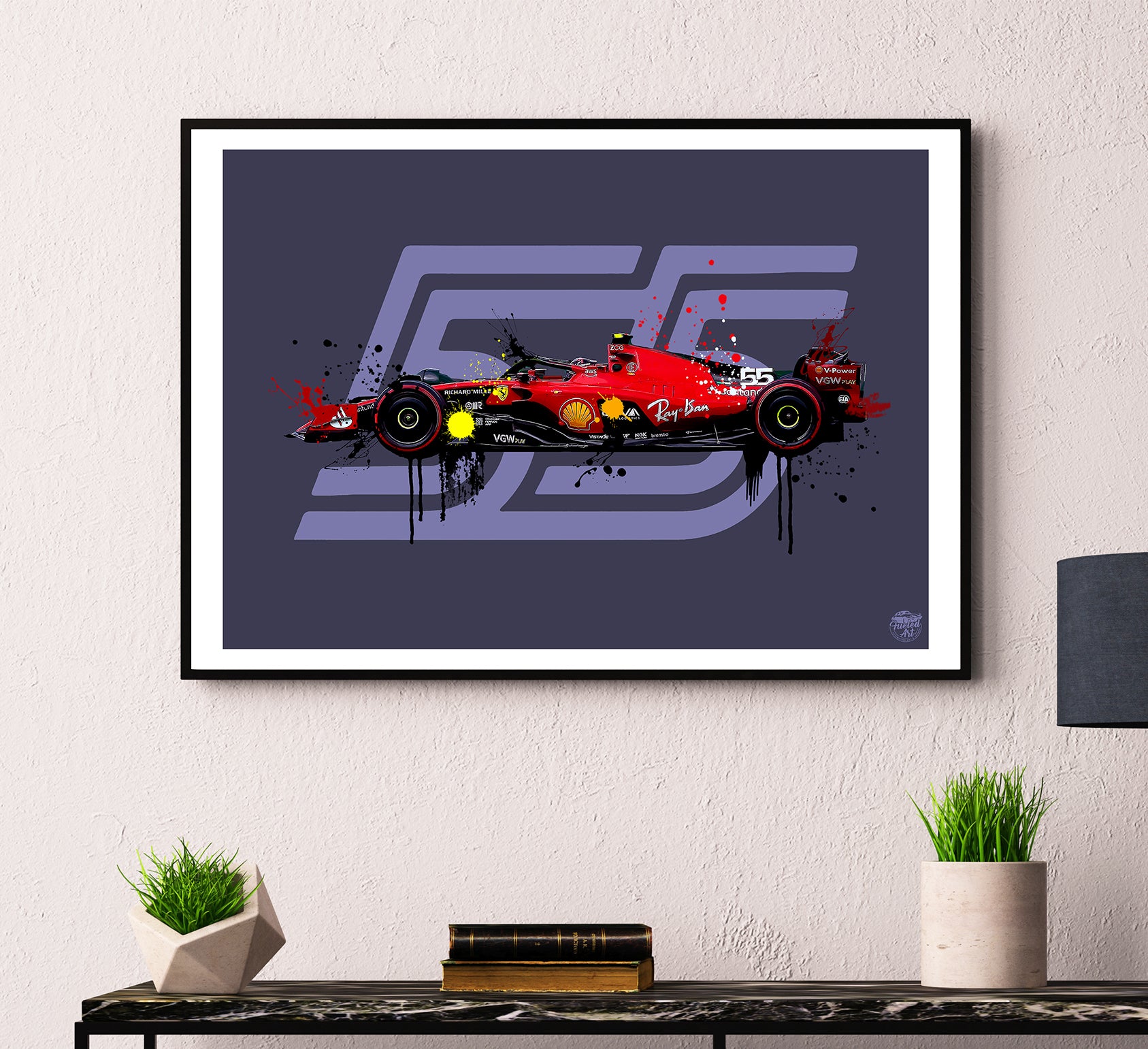 Carlos Sainz 2023 Ferrari F1 print - Fueled.art