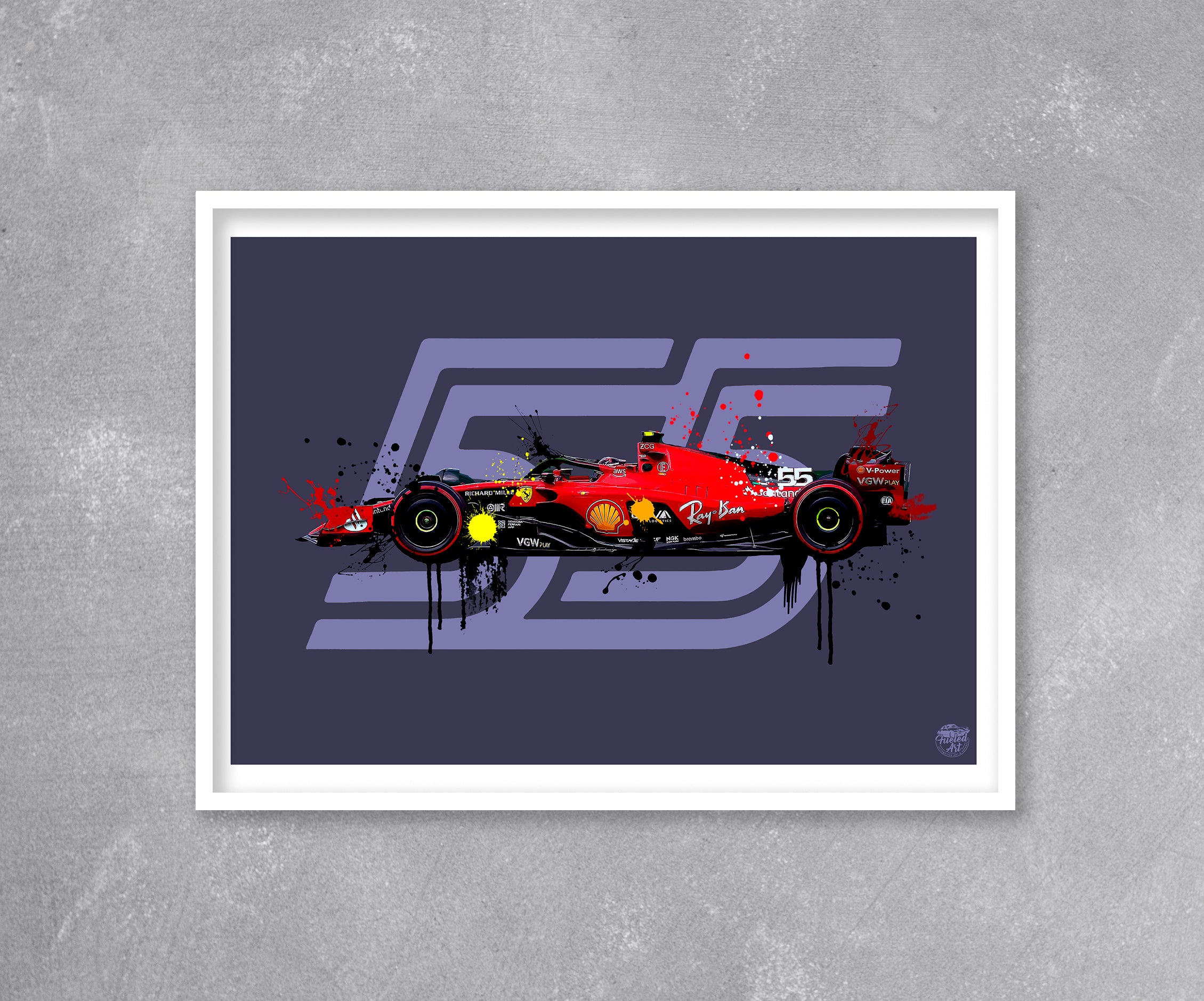 Carlos Sainz 2023 Ferrari F1 print - Fueled.art