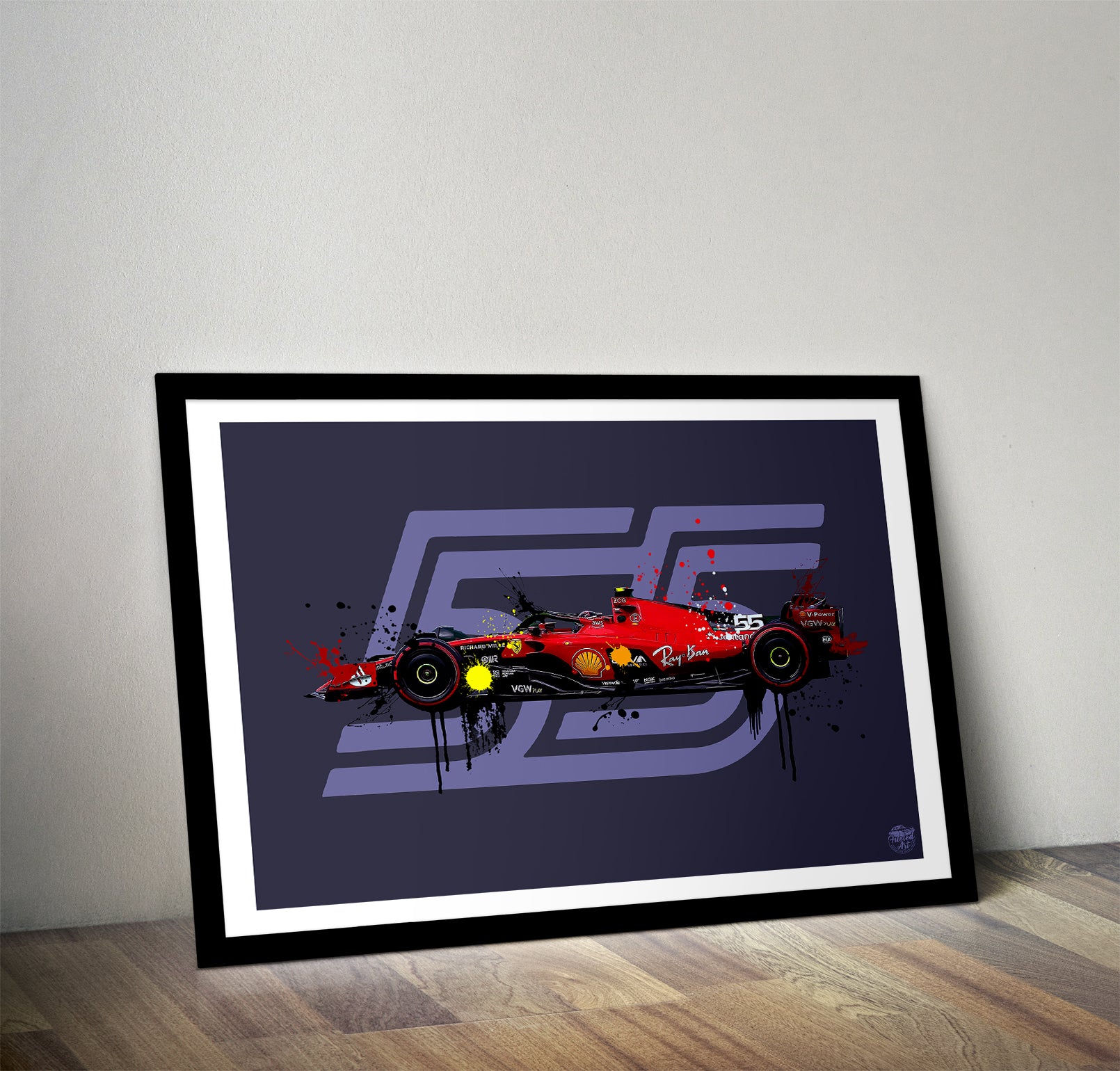 Carlos Sainz 2023 Ferrari F1 print - Fueled.art