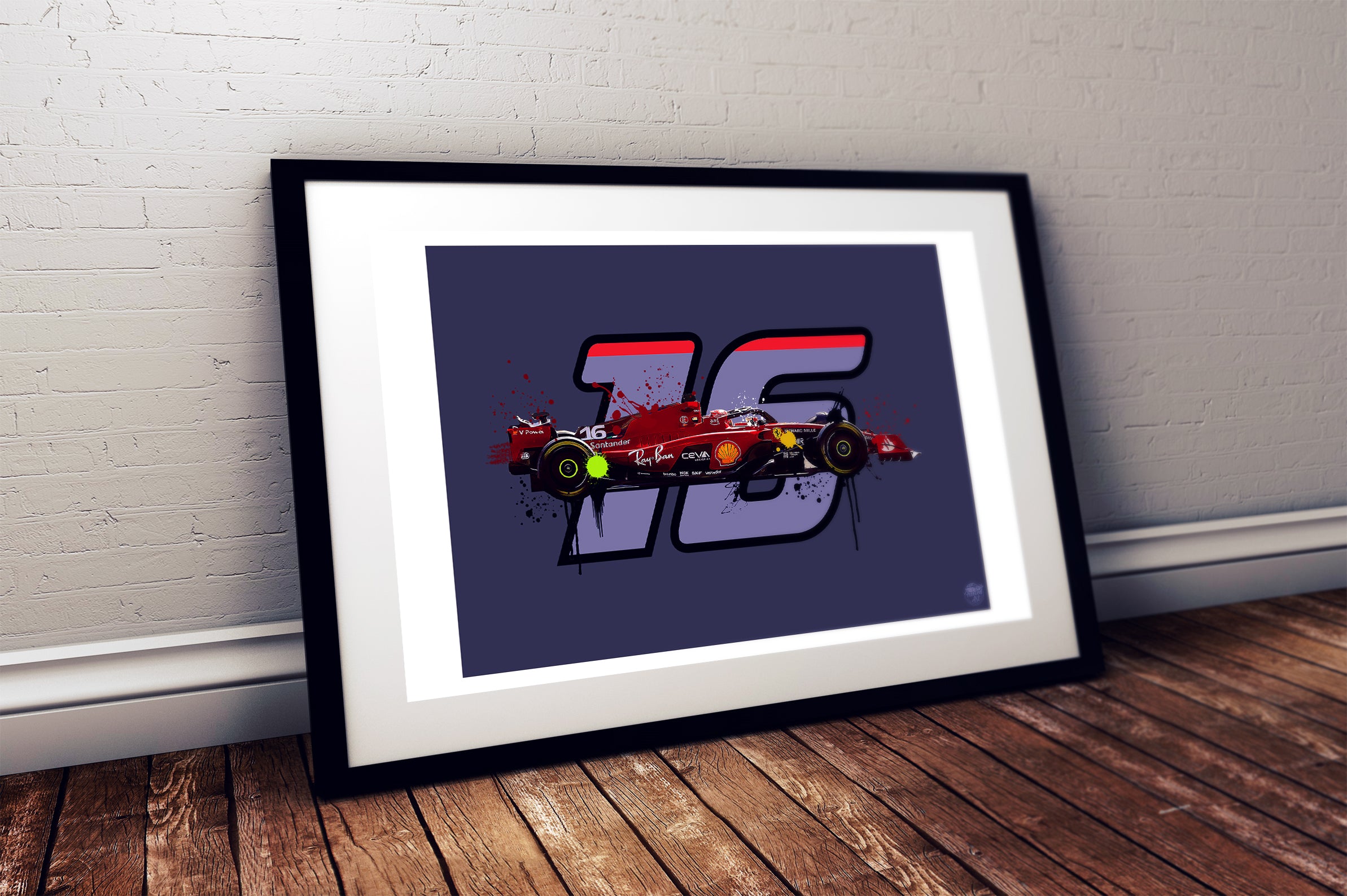 Charles Leclerc 2023 Ferrari F1 Print - Fueled.art